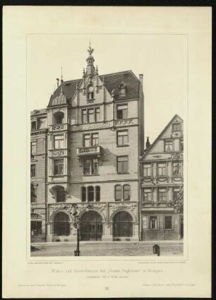 Tafel 33: Wohn- und Geschäftshaus des "Neuen Tagblattes" in Stuttgart. Architekten: Bihl & Woltz