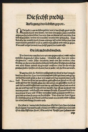 Die sechst predig.