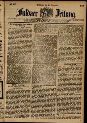 Ausgabe vom Mittwoch, den 10. November 1886.