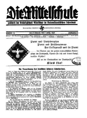 Die Neuordnung des deutschen höheren Schulwesens