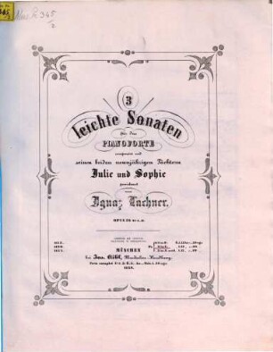 3 leichte Sonaten : für d. Pianoforte ; op. 38, 2. C-Dur