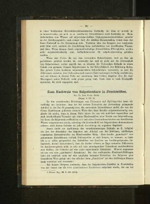 Zum Nachweis von Salpetersäure in Fruchtsäften.