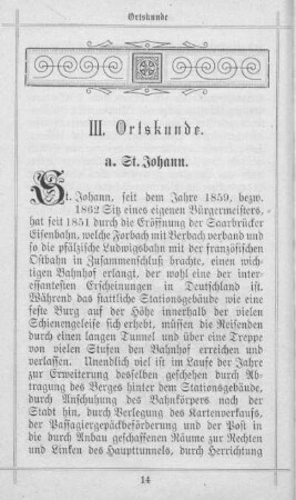 III. Ortskunde