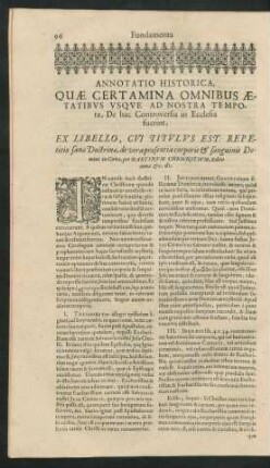 Annotatio Historica, Quae Certamina Omnibus Aetatibus Usque Ad Nostra Tempora ...
