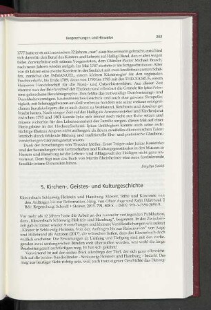 5. Kirchen-, Geistes- und Kulturgeschichte