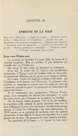 Chapitre III Epreuve De La Paix