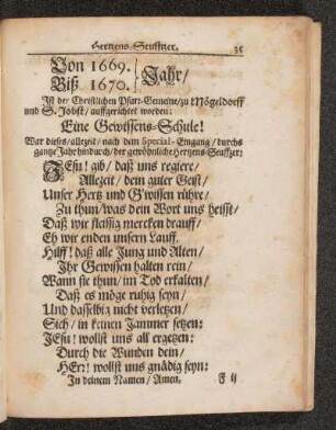 Von 1669. Biß 1670. Jahr