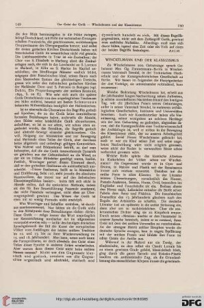 Winckelmann und der Klassizismus