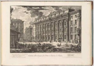 Veduta della Dogana di Terra a Piazza di Pietra (Ansicht der Zollgebäude an der Piazza di Pietra), aus der Folge "Vedute di Roma"