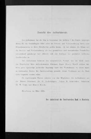 Bericht des Aufsichtsrats.
