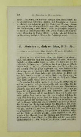 50. Maximilian II., König von Baiern, 1848 - 1864