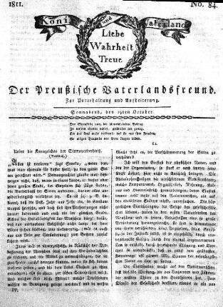 No. 84., vom 19ten October