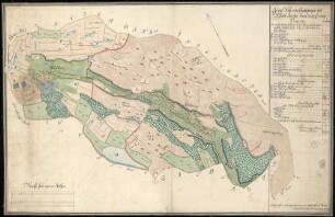 Grund-Riß von Schmitzingen- und Wald-Kircher Bann in der Einung Dogeren