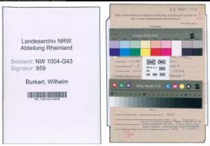 Entnazifizierung Wilhelm Burkart , geb. 07.07.1900 (Landgerichtsrat)