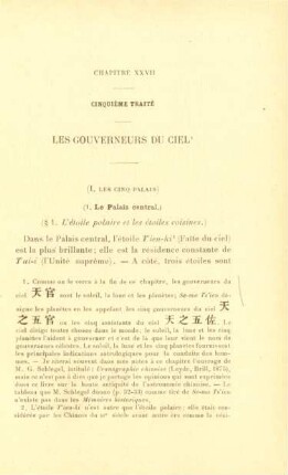 Chapitre XXVII - Cinquiéme traité - Les gouverneurs du ciel