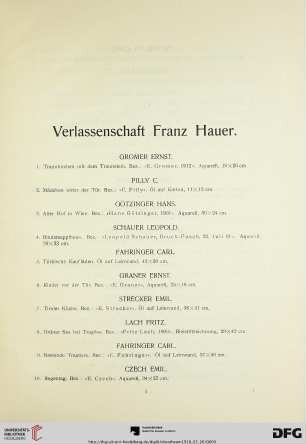Verlassenschaft Franz Hauer (Nr. 1-162)