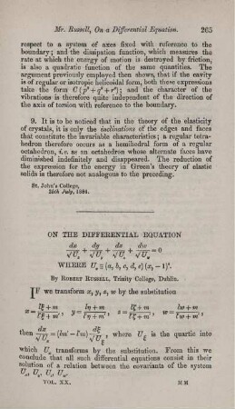 On the differential equation.