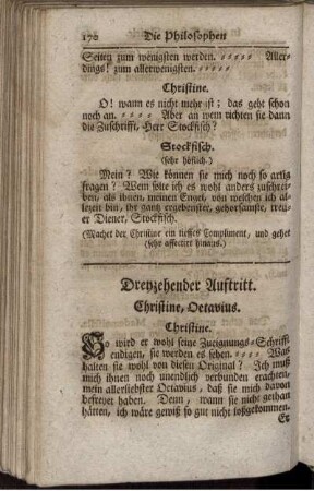 Dreyzehender Auftritt. Christine, Octavius.