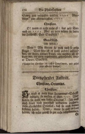 Dreyzehender Auftritt. Christine, Octavius.