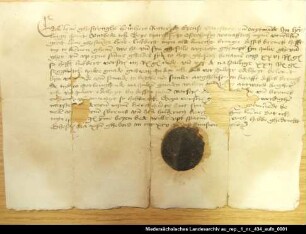 Boyo Tiarksena bürgt für Hero von Dornum = OUB II, Nr. 1448, S. 458 Aufgedrücktes Siegel verloren