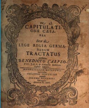 De Capitulatione Caesarea Sive de Lege Regia Germanorum Tractatus