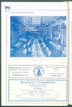La Coruña. - [Vista del] Banquete ofrecido al Dr. Novoa Santos, a su paso por La Coruña, con motivo de su viaje a la Habana.