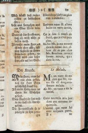 Der Kranke. = Le Malade. - Die Predigt. = Le Sermon.