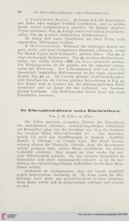 14: Die Silbersubbromidtheorie contra Silberkeimtheorie