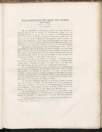 Wandgemälde im Chor des Domes von Cöln.