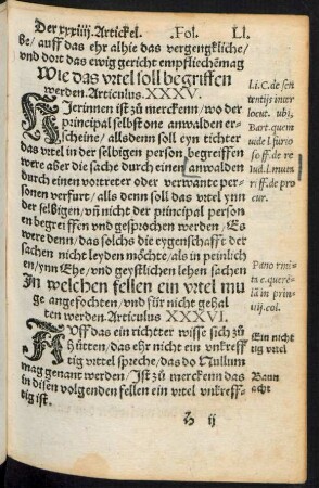 In welchen fellen ein urtel muge angefochten/ und für nicht gehalten werden. Articulus XXXVI.