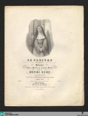 Le cloitre : mélodie; arrangée d'après l'op. 117