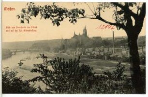 Meißen. Blick von Proschwitz ins Elbtal