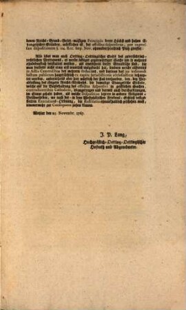 Fernerweites Pro Memoria : Weilen man Oetting-Oettingischer Seits nicht ohne Grund vermuthet, daß in dem jüngsthin ... gedruckten Pro Memoria ein- und andere Sätze einer näheren Erläuterung bedürfen mögten, ...