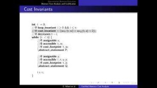 Certified Abstract Cost Analysis