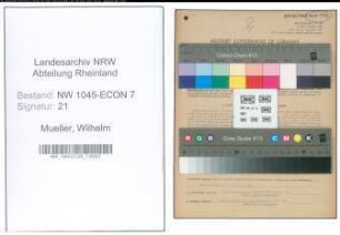 Entnazifizierung Wilhelm Mueller , geb. 18.10.1909 (Maschinenbaumeister)