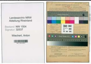 Entnazifizierung Anton Wiechert , geb. 13.06.1896 (Wagenwaescher)