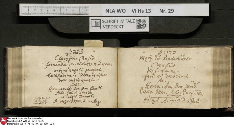 Stammbuch des Gottfried Crusius (Cruse) aus Stendal