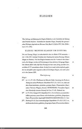 Elegien