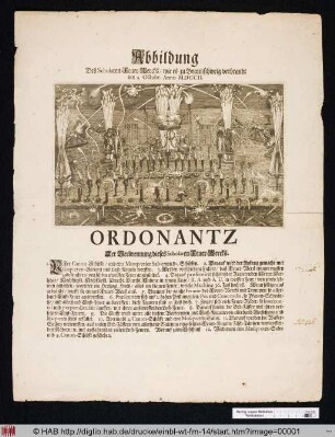 Abbildung Des Scholaren Feuer-Wercks/ wie es zu Braunschweig verbrandt den 9. Octobr. Anno MDCCII.