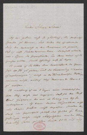 Brief an Franz Schott und B. Schott's Söhne : 01.11.1859