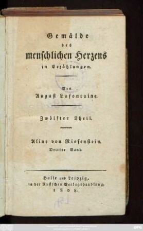 Theil 12 = Bd. 3: Gemälde des menschlichen Herzens
