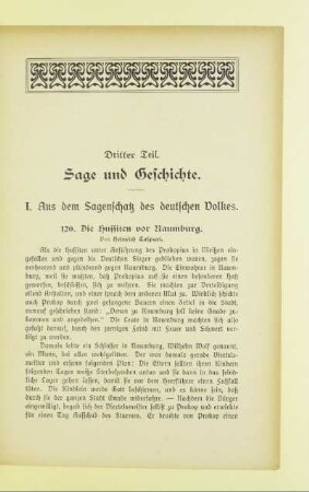 Dritter Teil. Sage und Geschichte