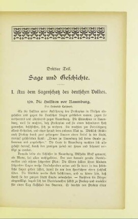 Dritter Teil. Sage und Geschichte