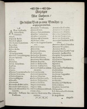 Anzeiger Aller Authoren, welche In diesem Buch zu einer Bewährung angezogen werden.