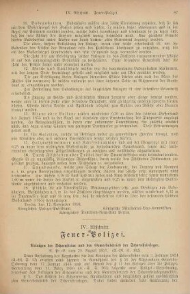IV. Abschnitt. Feuer-Polizei