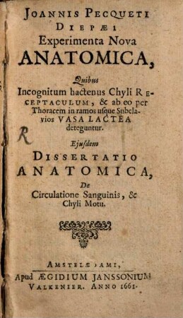 Experimenta nova Anatomica