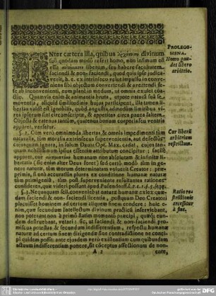 §. 2. Cur liberu[m] arbitrium restrictum