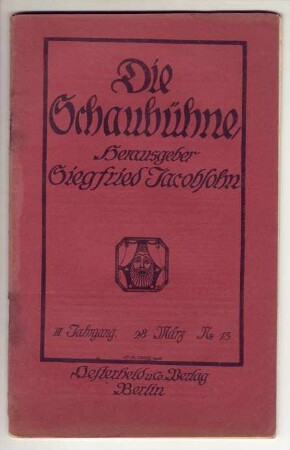"Die Schaubühne", 28. März 1907