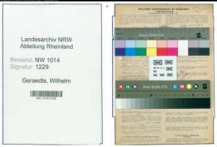 Entnazifizierung Wilhelm Geraedts , geb. 11.04.1909 (Former)