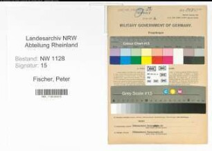 Entnazifizierung Peter Fischer , geb. 16.01.1901 (Feuerwehrmann)